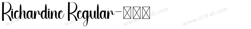 Richardine Regular字体转换